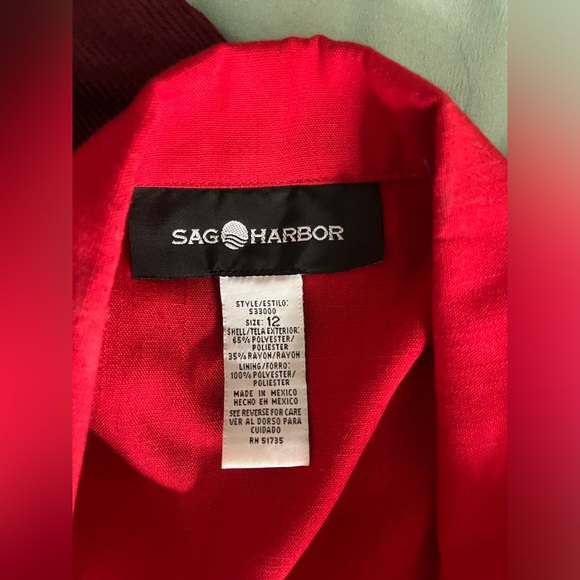 ❤️ Sag Harbor Red Blazer Jacket - Picture 6 of 6